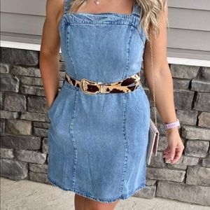 Pink lily Chambray dress